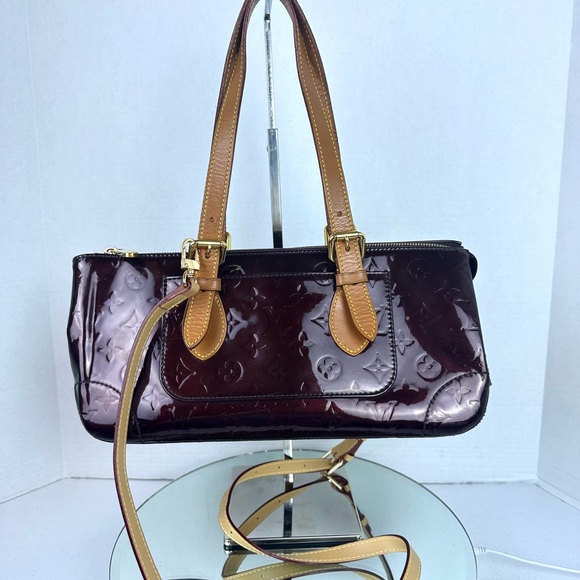 Louis Vuitton LV Hand Bag Vernis Purple Rosewood Auenue - Picture 6 of 13